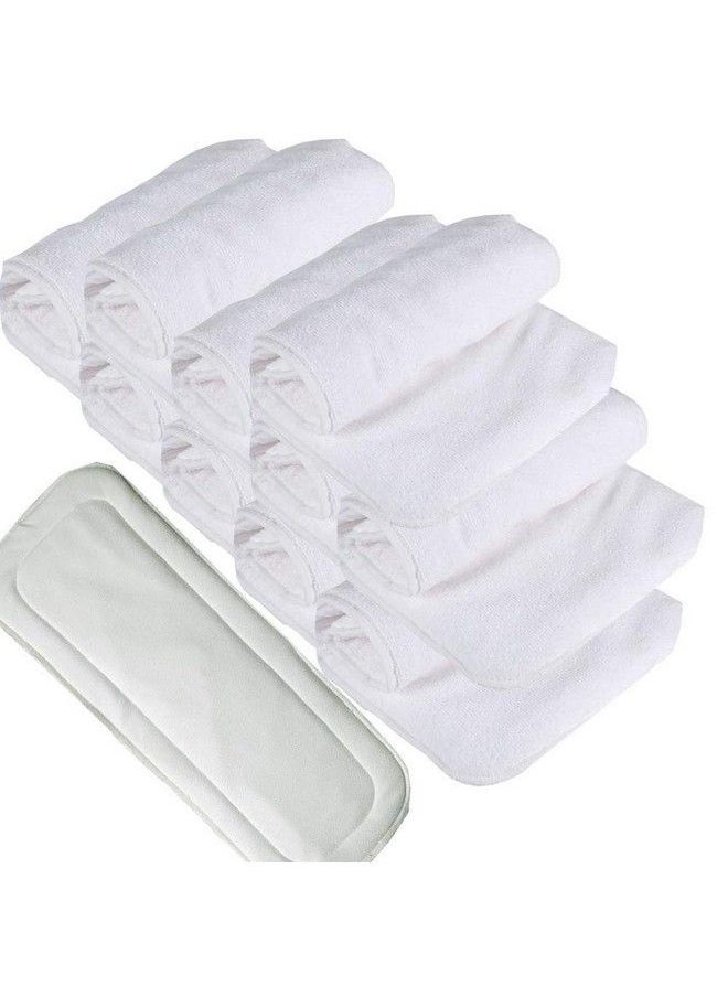 DOMENICO World Kids Diaper Inserts Reusable (Pack Of 11) Baby Washable Cloth Diaper Nappies Wetfree Inserts For Babies (5 Layer Insert Pad For Cloth Diapers)White  - Image 1