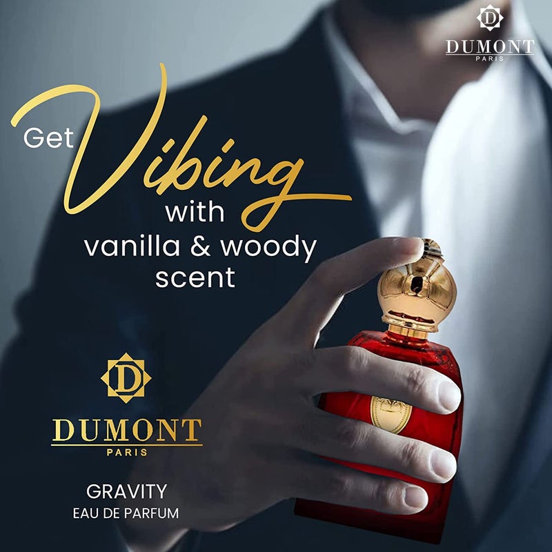 Dumont BOROUJ GRAVITY - 85ml - Unisex Perfume for Men & Women - Agarwood, Vanilla, Woody & Musk Fragrance - Long Lasting Cologne Mist & Body Spray - for Him & Her - Image 4