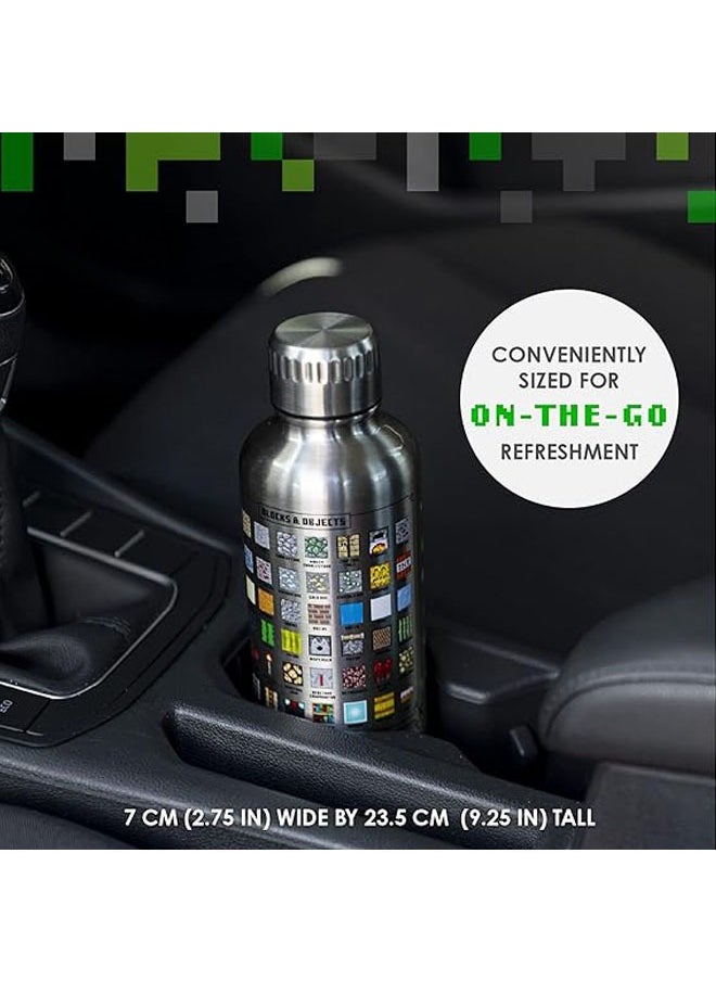 Paladone Paladone Minecraft Metal Water Bottle | Officially Licensed Gaming Merchandise  - Image 4
