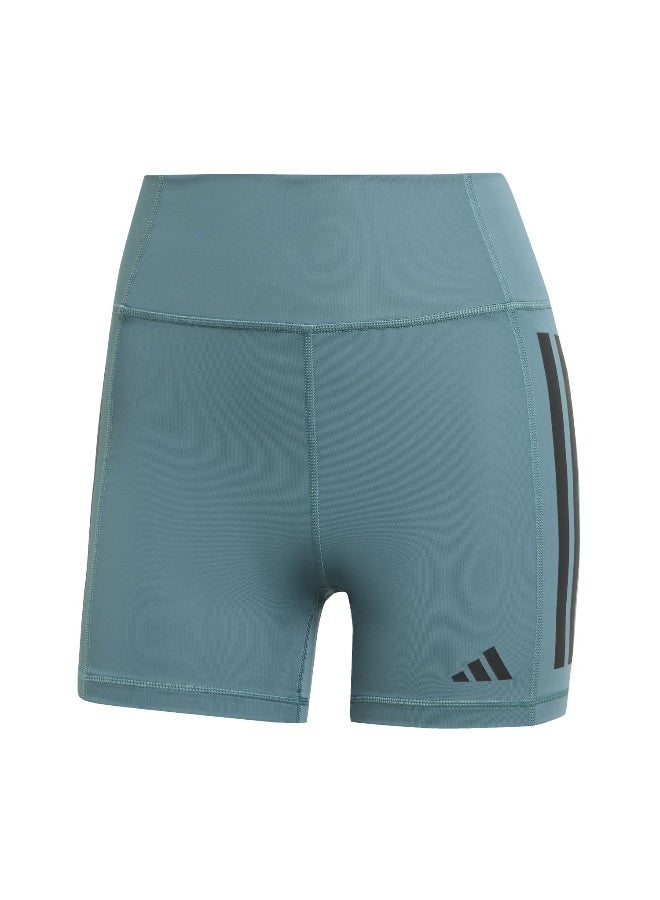 Adidas Opt 3S 1/4 Green Training Tights For Women 2XS 4" - Image 1
