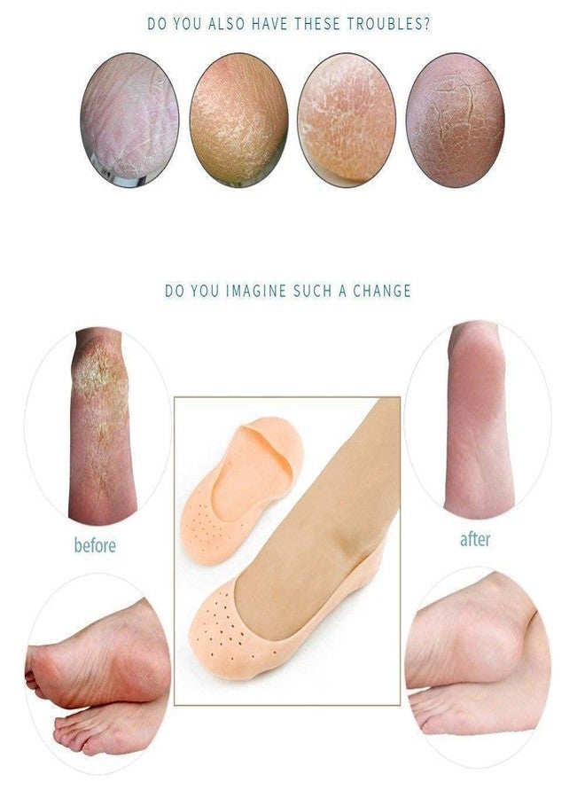 click2shop Anti Crack Full Length Silicone Foot Protector Moisturizing Socks - Foot-Care for Cracked Heels, Heel Pad for Heel Pain, Anti Crack Heel Socks (Silicon Socks) - Image 2