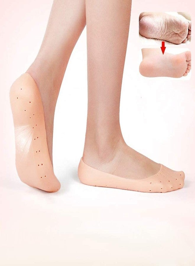 click2shop Anti Crack Full Length Silicone Foot Protector Moisturizing Socks - Foot-Care for Cracked Heels, Heel Pad for Heel Pain, Anti Crack Heel Socks (Silicon Socks) - Image 3