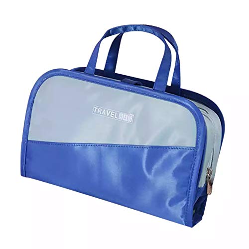 ShopNGift Premium Cosmetic Travel Pouch Organiser Make up Bag (Blue) - Image 1