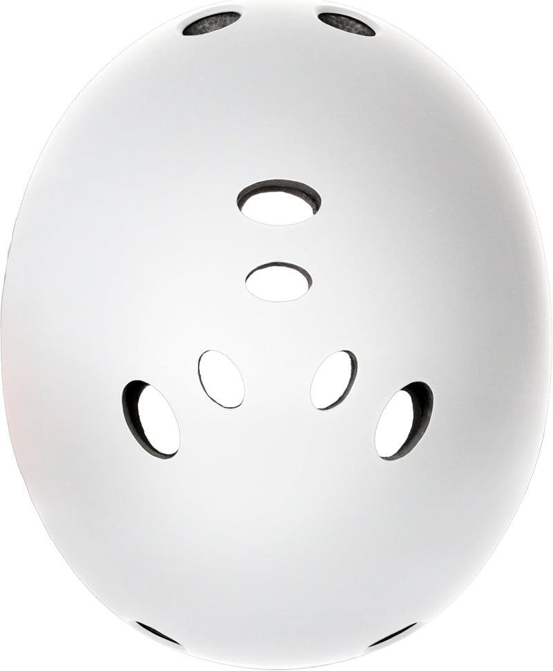 Triple Eight THE Certified Sweatsaver Helmet for Skateboarding, BMX, and Roller Skating - White Matte - Image 3