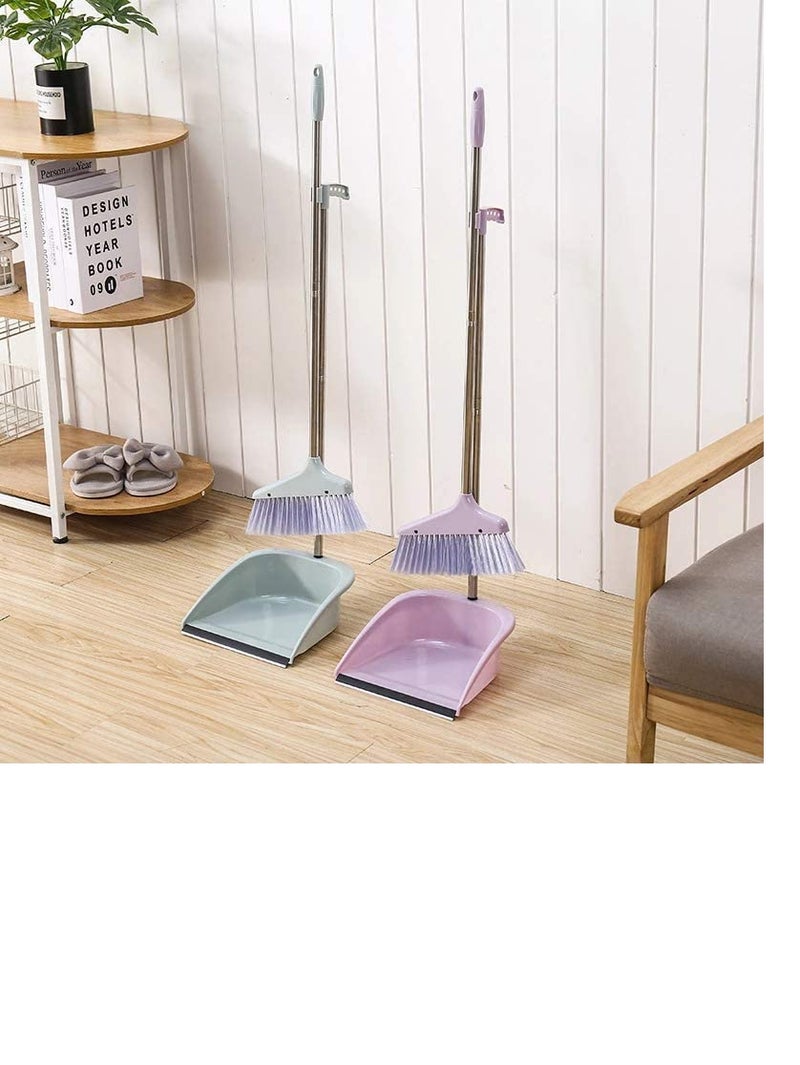 GNEY Long Handle Dustpan and Broom Brush for Sweeping Cleaning for KitchenHomeLobby SchoolsHospital etc Multi Color - Image 5
