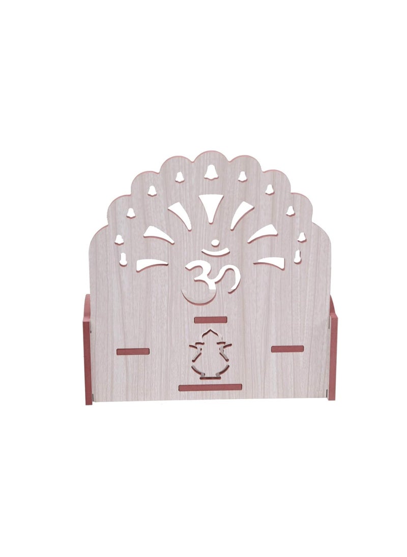 HIOLTY HIOLTY Wooden Wall Mount Hanging Temple for Home and Office Small Temple Beautifull Design Pooja Mandir Devghar Mandir White  - Image 4