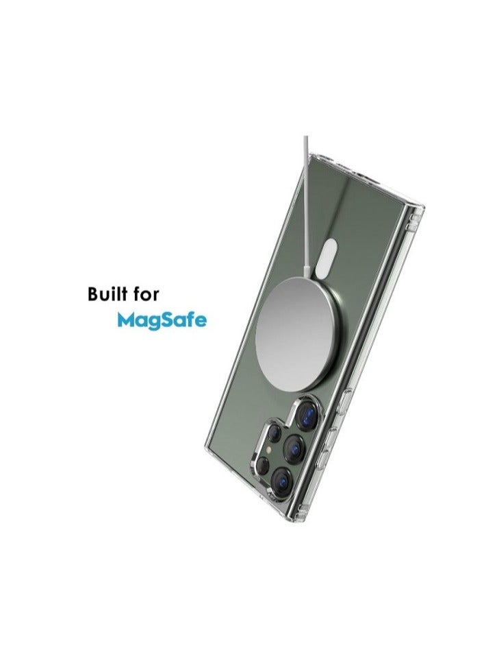 for Samsung Galaxy S24 Ultra Clear Case Compatible with Mag-Safe], Crystal Clear Slim Fit Thin TPU Bumper Hard PC Back Phone Cover for Galaxy S24 Ultra 6.8inch(Clear) - Image 2