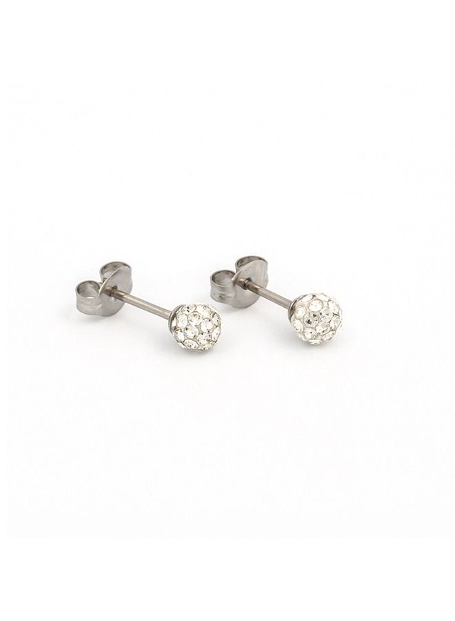 Studex 4.5MM Fireball Crystal Allergy Free Stainless Steel Ear Studs - Image 2