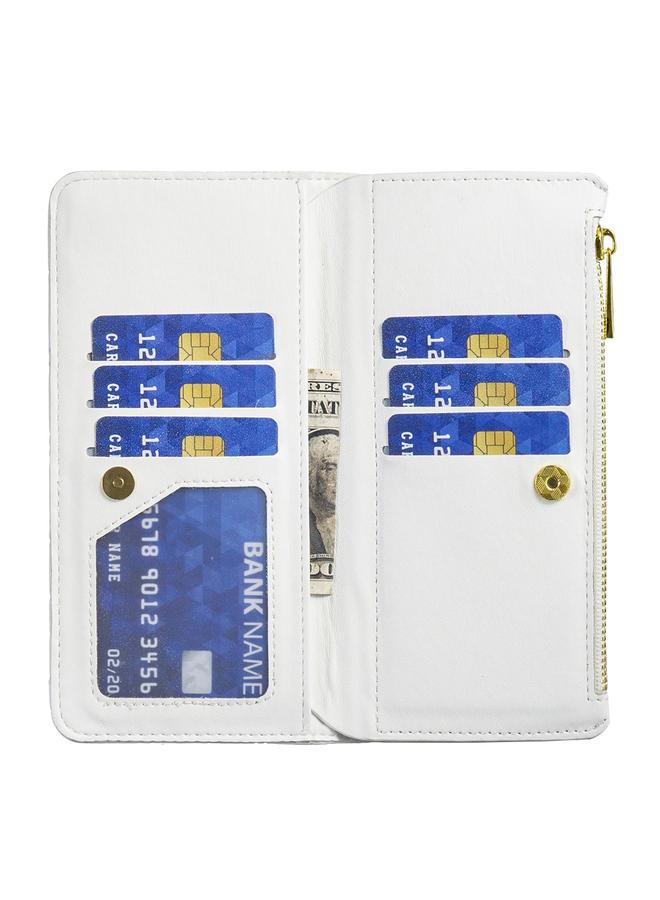 S-TOP Case For Samsung Galaxy A32 4G Diamond Lattice Zipper Wallet Leather Flip Phone Case - Image 4