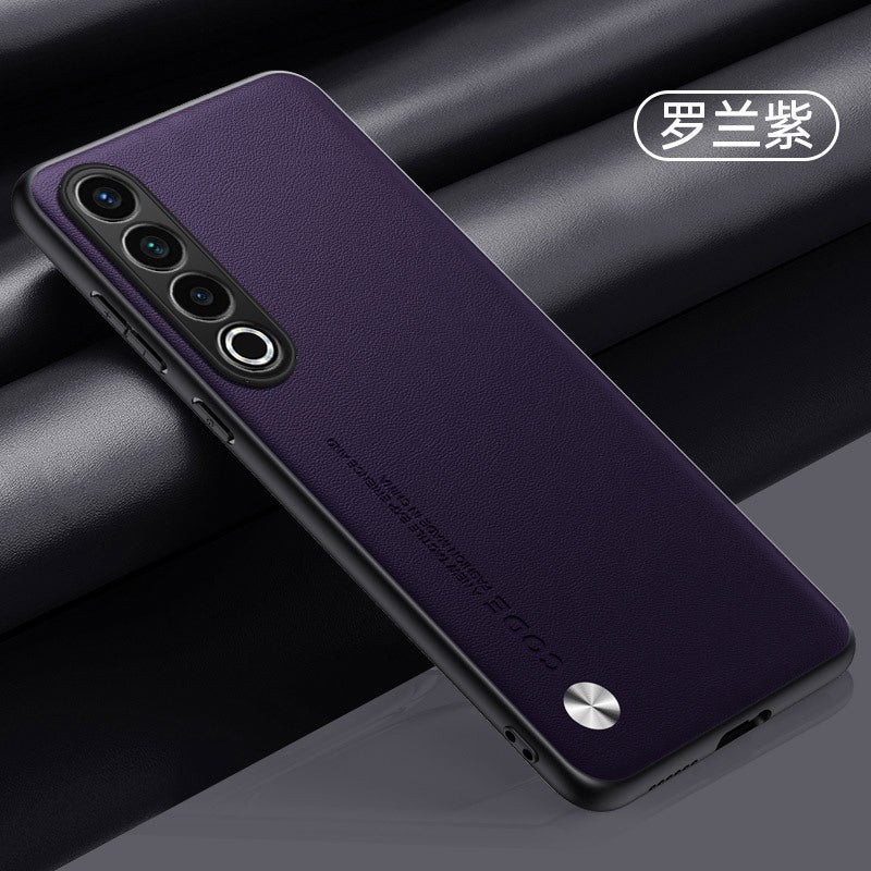 Meizu Note16 Pure Color Leather Phone Case Is Suitable For Meizu 21Pro Pure Color Phone Case 22 Business Protective Case - Image 1