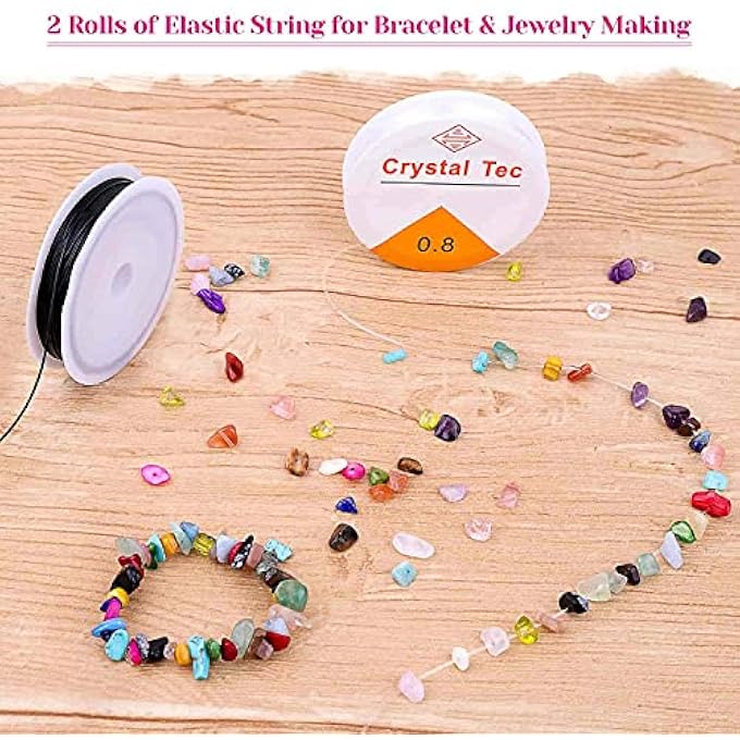STRBOXONG 1200PCS 24 COLOR IRREGULAR CRYSTAL & STONE BEADS FOR JEWELRY MAKING - Image 4
