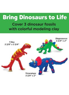 Creativity for Kids Create With Clay Dinosaurs Build 3 Dinosaur Figures With Modeling Clay  - Image 3
