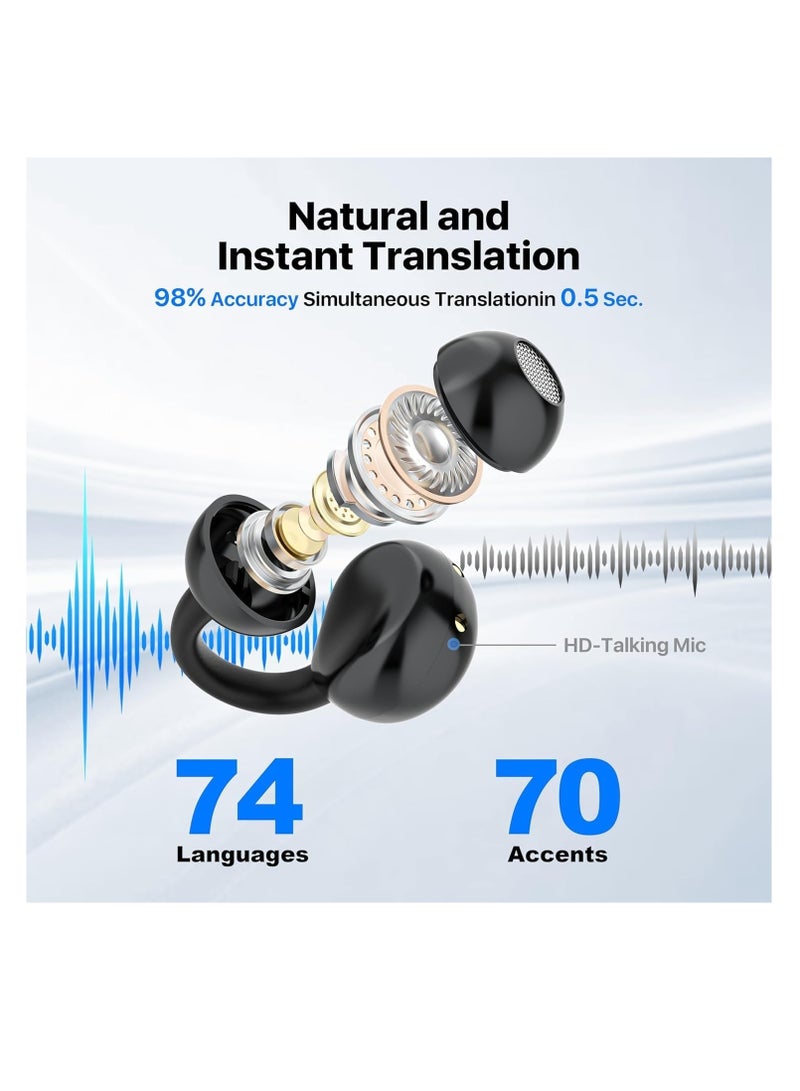 Generic 2025 AI Translator Earbuds, Upgrade 3-in-1 Real-Time Translation for 144 Languages Accents Earphone, HD Sound, Long Battery Life, Ideal for Travel and Business  - Image 3