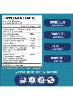 New Age Pre + Pro Optimize Made With Dong Quai Supports Hot Flashes Night Sweats Low Energy Mood Swings Gut Health 120 Count  - Image 3