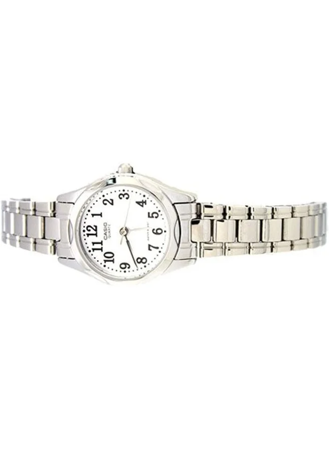 كاسيو women Women'S Watch - Ltp-1275D-7Bdf White Dial, Silver Band women