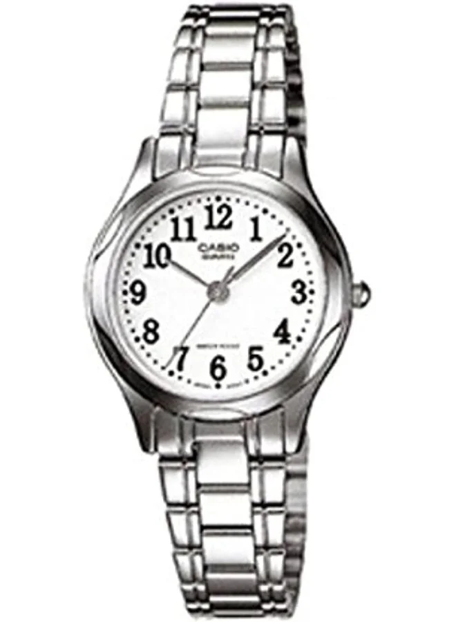 كاسيو women Women'S Watch - Ltp-1275D-7Bdf White Dial, Silver Band women