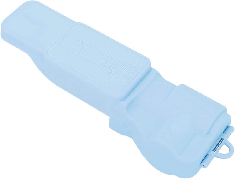 Blue Camera Lens Protective Cover with Flip Dust Proof ABS Material Wristband Hole - Image 1