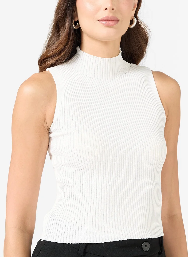ELLA High Neck Knit Top