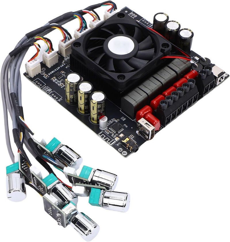 Zunate 2.1 Channel BT Amplifier Board, 200Wx2 and 400W Subwoofer Power with Treble and Bass Control, Compatible with Home Speakers and BT Devices - Image 3