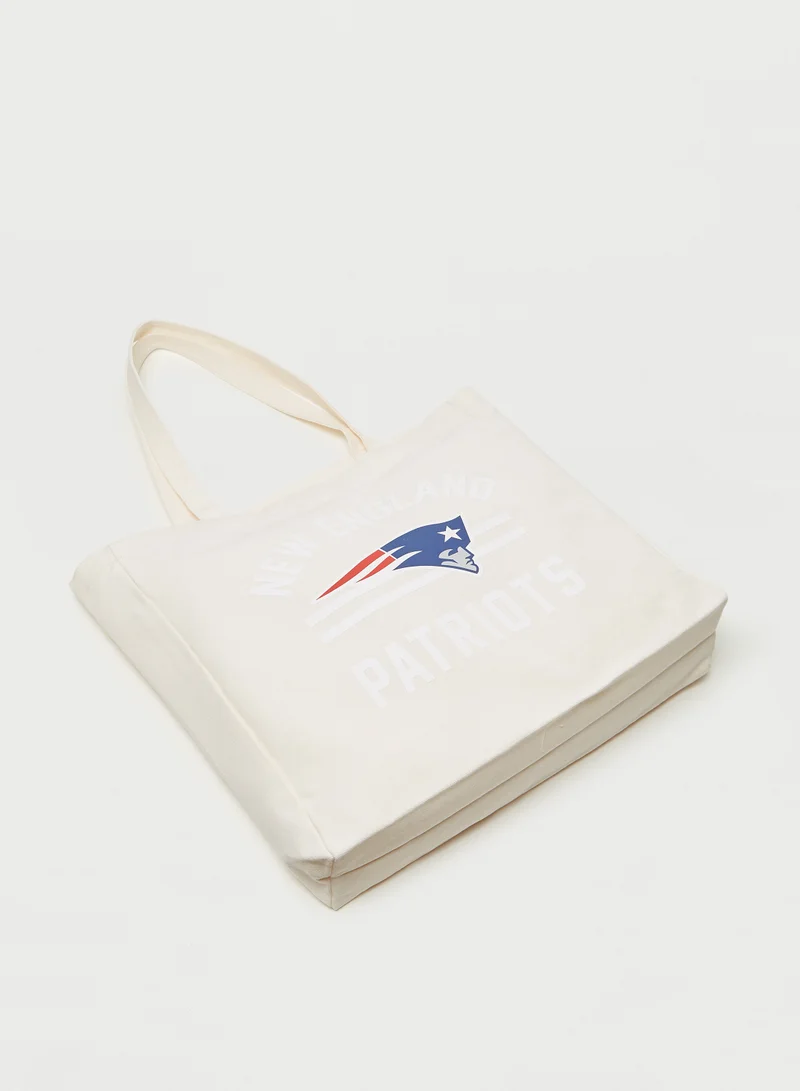 SP Characters The New England Patriots Print Shopper Bag with Double Handle