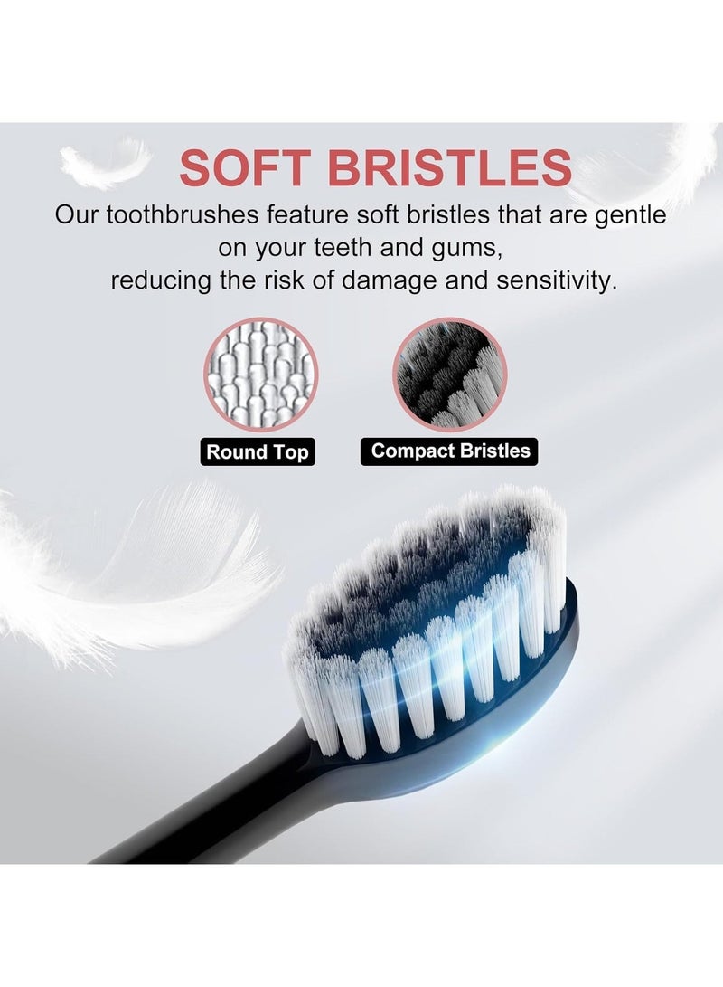 فرشاة الأسنان الكهربائية, فرشاة أسنان كهربائية ناعمة مقاومة للماء وقابلة لإعادة الشحن بواسطة USB,  مع 4 رؤوس فرشاة,  6 أوضاع، مؤقّت ذكي لمدة دقيقتين, للبالغين - Image 3