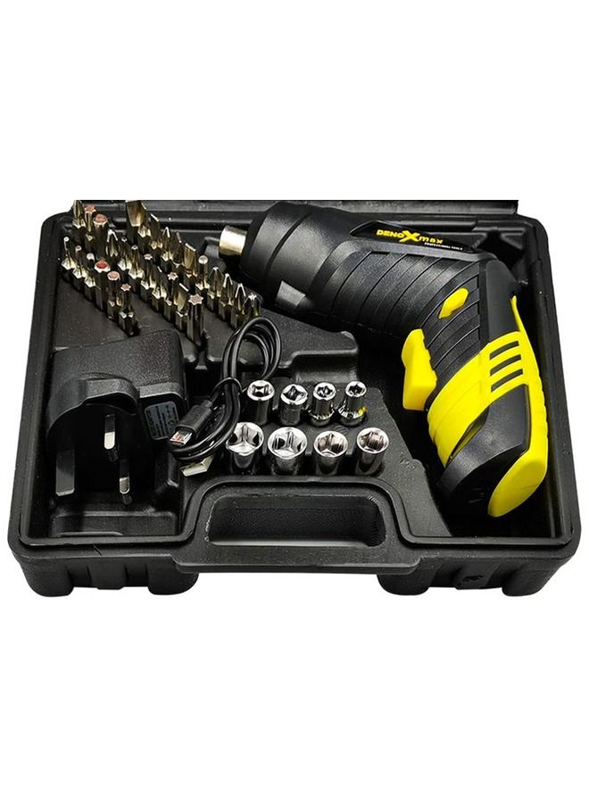 DENOXMAX 44 Piece Cordless Screwdriver Rechargeable with LED Light 220v/ 4.8v/ 200r/min 1300mAH Li-Lon Mini Drill Power Tool - Image 2
