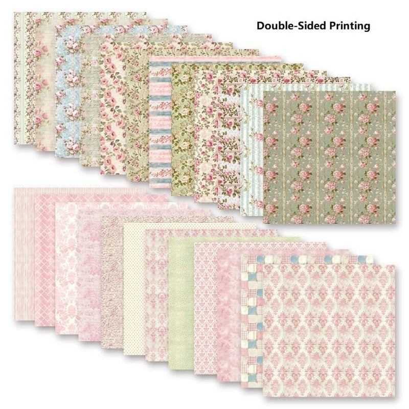 WLXTREE Scrapbook Paper Pad 12Ã—12,Floral Double-Sided Pattern Designer Planner Junk Journal Decorative Craft Paper,Card Making Journaling Origami Decopage Scrapbooking Supplies, 24 Sheets - Image 3