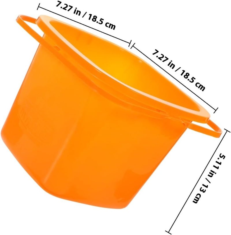 POPETPOP Small Plastic Paint Bucket with Handle and Lid, Multi-Use Mixing and Paint Storage Holder, Sturdy Handheld Art Bucket for Painting Supplies and DIY Projects - Image 2
