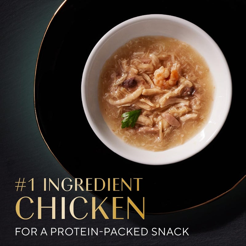 Sheba شرائح شيبا في مرق طعام قطط رطب للبالغين - دجاج، دجاج وتونة، أو دجاج وجمبري، 1.3 أونصة، 24 كوب - Image 2