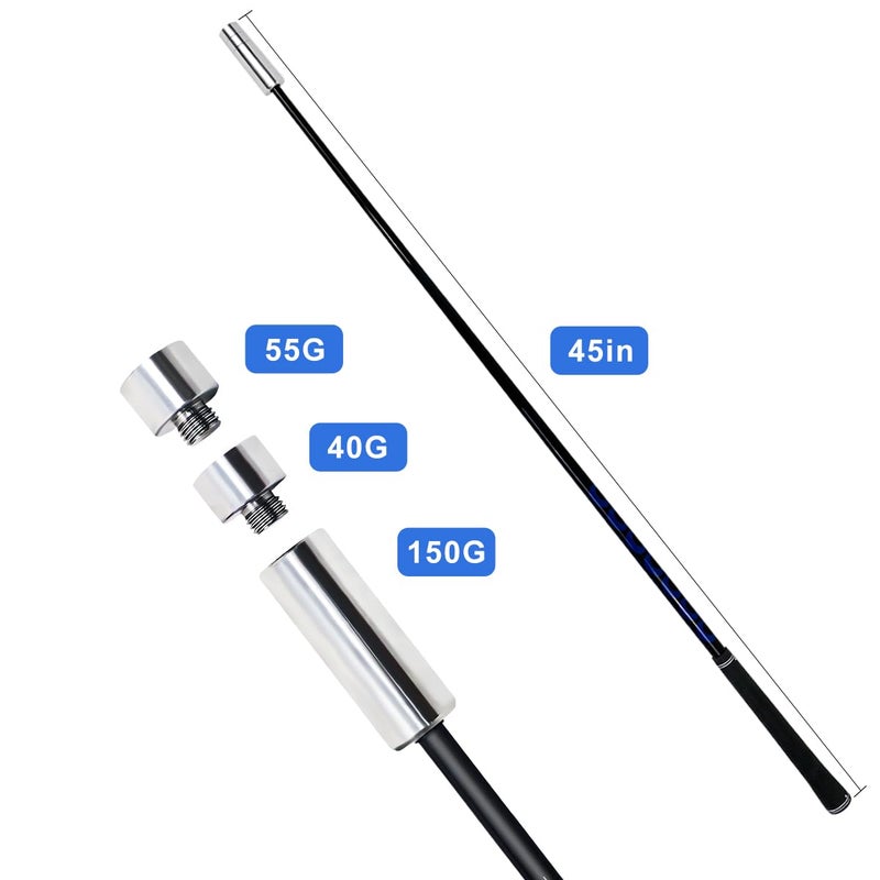 KONDAY Golf Swing Trainer, Golf Swing Training Aid Warm up Stick for Improving Rhythm, Flexibility, Balance, Tempo, Speed, and Strength with 4 Adjustable Weights - Image 2