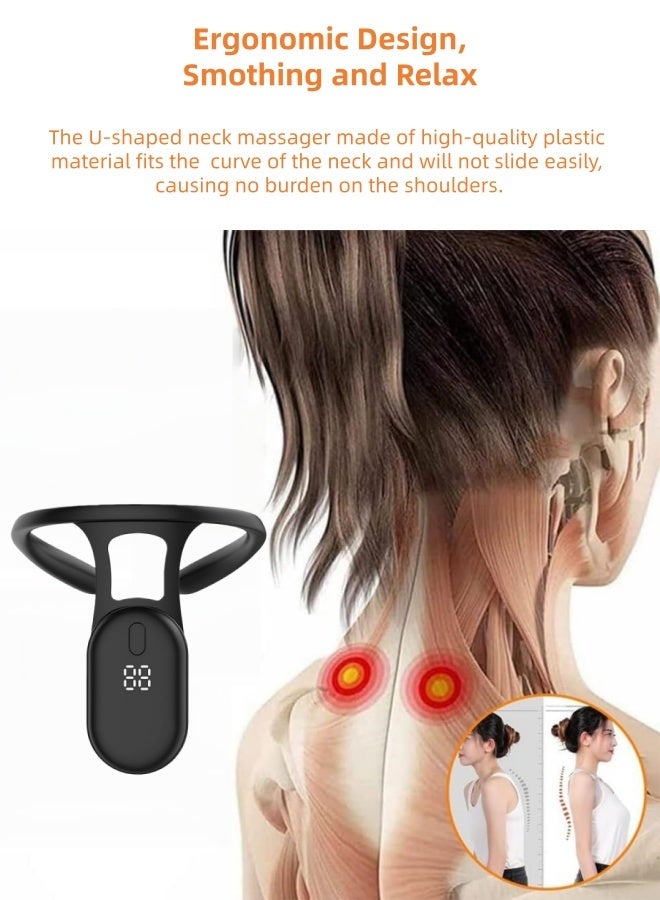 BESTPEAK Intelligent Vibration Posture Corrector, Smart Back Support Brace, Real-Time Hunchback Monitoring Reminder, USB Rechargeable Lightweight 70g Posture Trainer, Unisex Black for Office Student Daily Use - Image 1