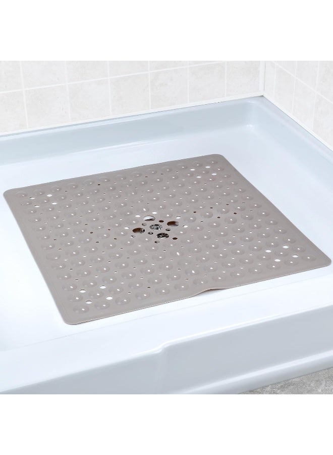 SlipX Solutions Essential Square Shower Mat 21x21 Grippy Textured Surface 25 Stronger Suction Cups NonSlip Shower Floor Mat for Bathers of All Ages Fits Standard Shower Stalls  Tubs Tan - Image 4