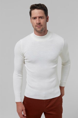Slim Fit Ecru Rib Knitted Sweater 9EC060631770M - pzsku/Z8A3A16C15666E6D836B1Z/45/_/1727706190/21daba99-7cb6-491d-80bd-c341a07193ed