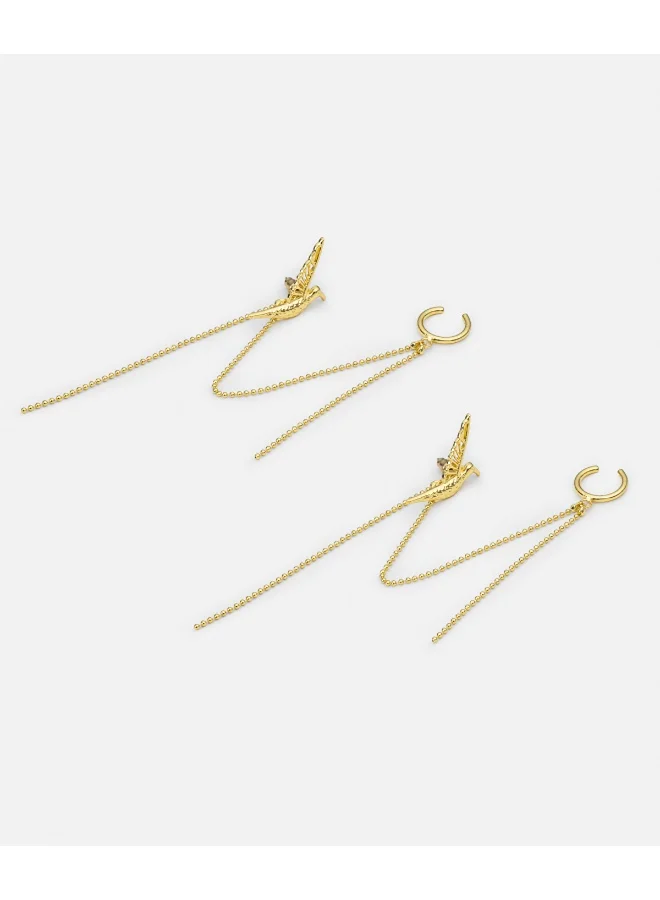 إبيكيول Bird Earrings With Dangling Chain
