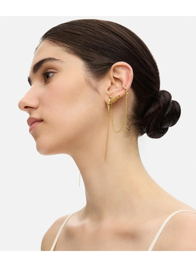 إبيكيول Bird Earrings With Dangling Chain