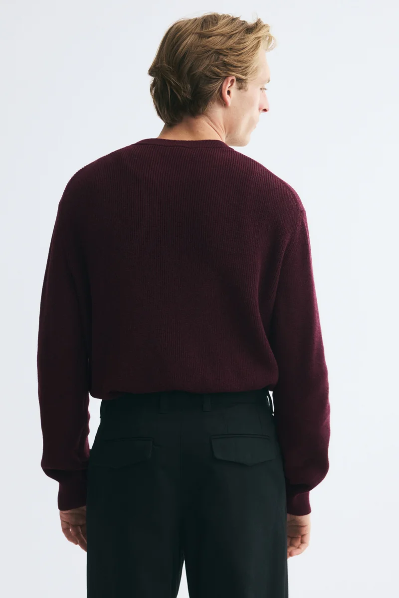 H&M  Regular Fit Rib-knit cotton jumper for Men | Best Price UAE