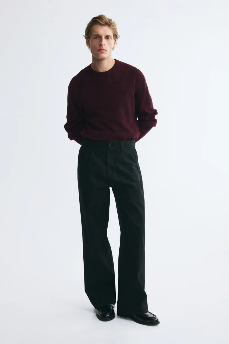 H&M  Regular Fit Rib-knit cotton jumper for Men | Best Price UAE