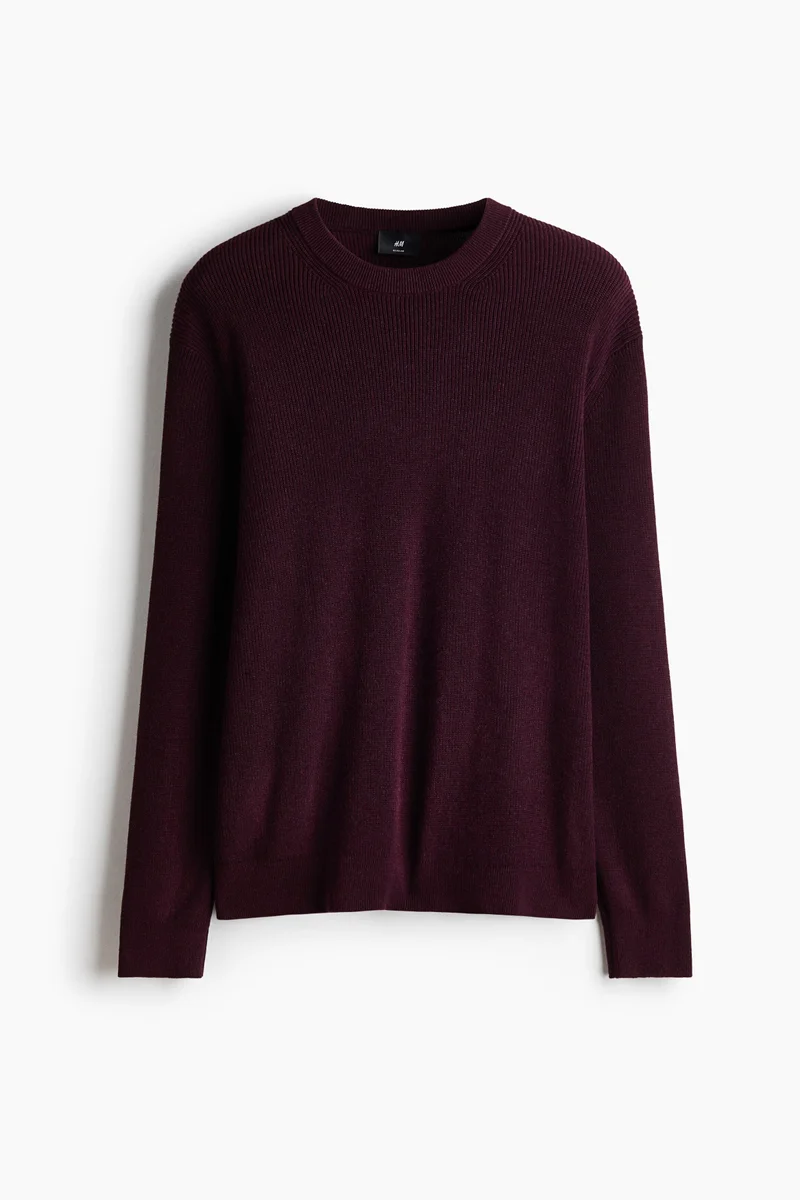 H&M  Regular Fit Rib-knit cotton jumper for Men | Best Price UAE