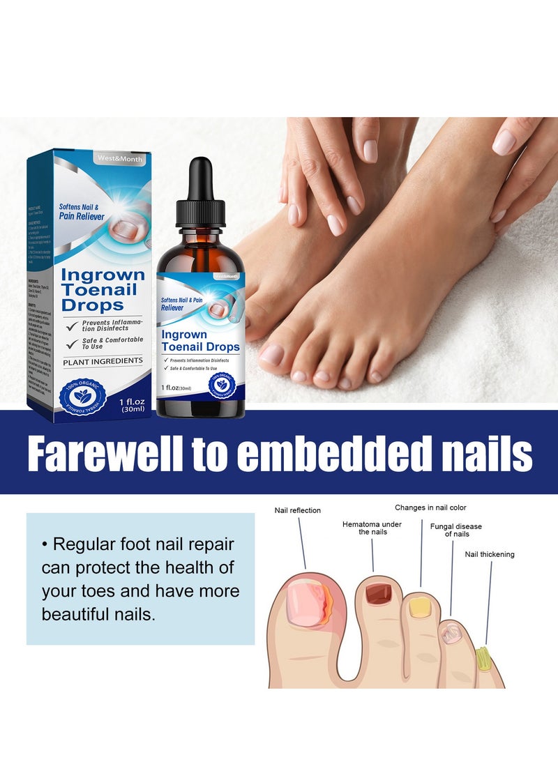 Toenail ingrown relief solution treats ingrown toenails and relieves toenail pain