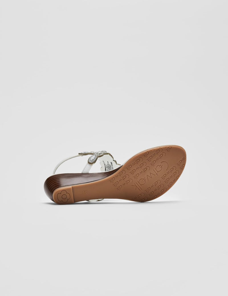 Catwalk Women Stylised Back Straps Wedges | For Women & Girls (WHITE,5 UK) - Image 3