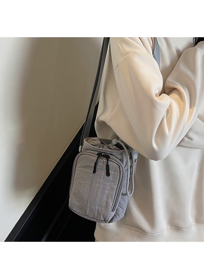 Niche Design Crossbody Shoulder Bottle Bag Mobile Phone Bag Waterproof Yoga Bag Running Outdoor Carrying Bag-Colour:Grey - Image 5