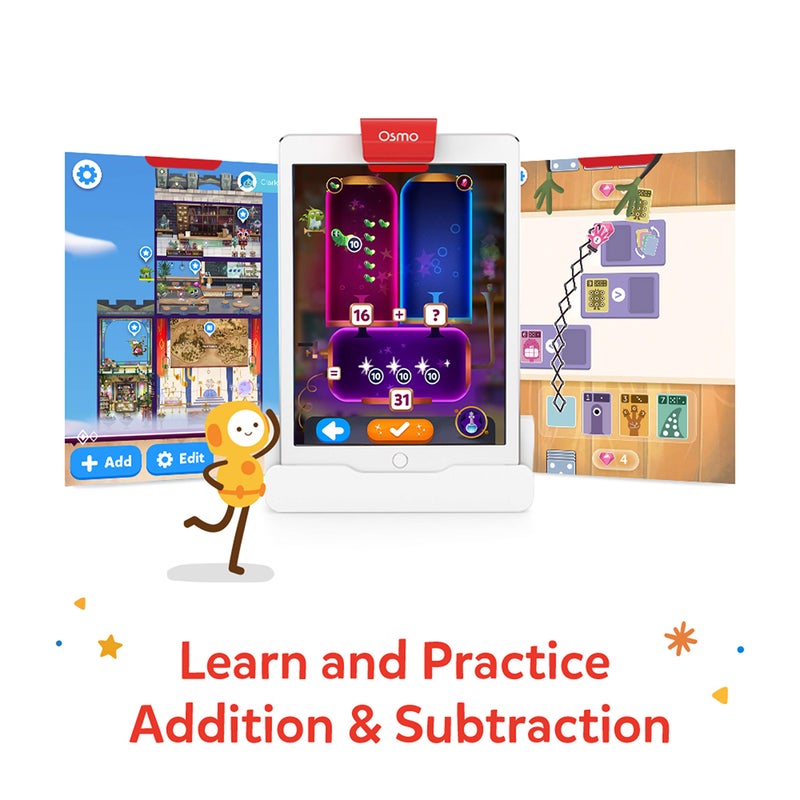 Osmo - Math Wizard and the Magical Workshop for iPad & Fire Tablet - Ages 6-8/Grades 1-2 -Addition & Subtraction-Curriculum-Inspired-STEM Toy Gifts for Kids,Boy & Girl-Ages 6 7 8 (Osmo Base Required) - Image 3