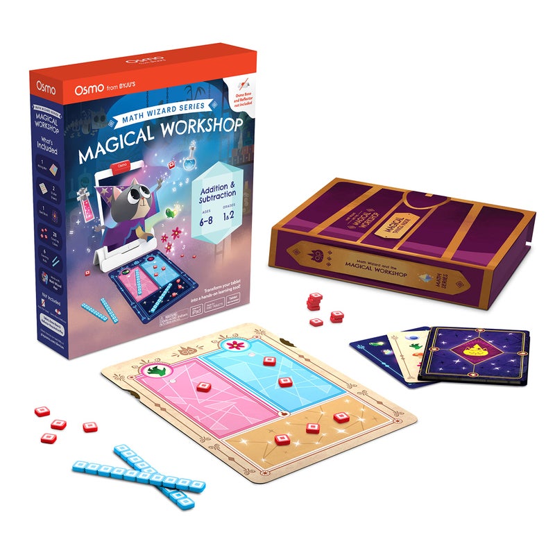 Osmo - Math Wizard and the Magical Workshop for iPad & Fire Tablet - Ages 6-8/Grades 1-2 -Addition & Subtraction-Curriculum-Inspired-STEM Toy Gifts for Kids,Boy & Girl-Ages 6 7 8 (Osmo Base Required) - Image 1