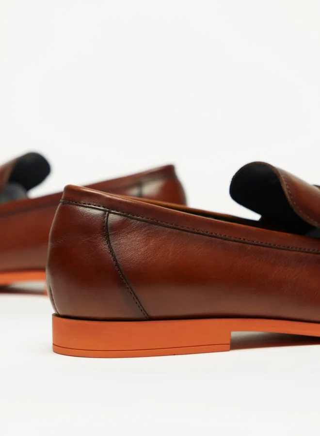 DUCHINI Men Slip-On Loafers With Buckle Detail