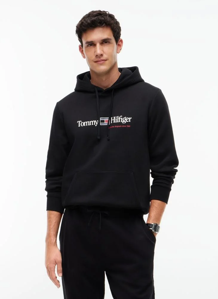 Logo Fleece Drawstring Hoody