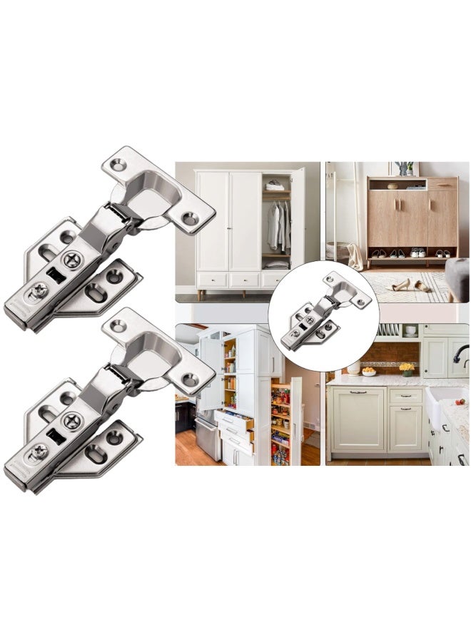 ROBUSTLINE Pack Of 2 Steel Conceled Hinges H/B Clip On For Cupboard Cabinet Wardrobe Doors 