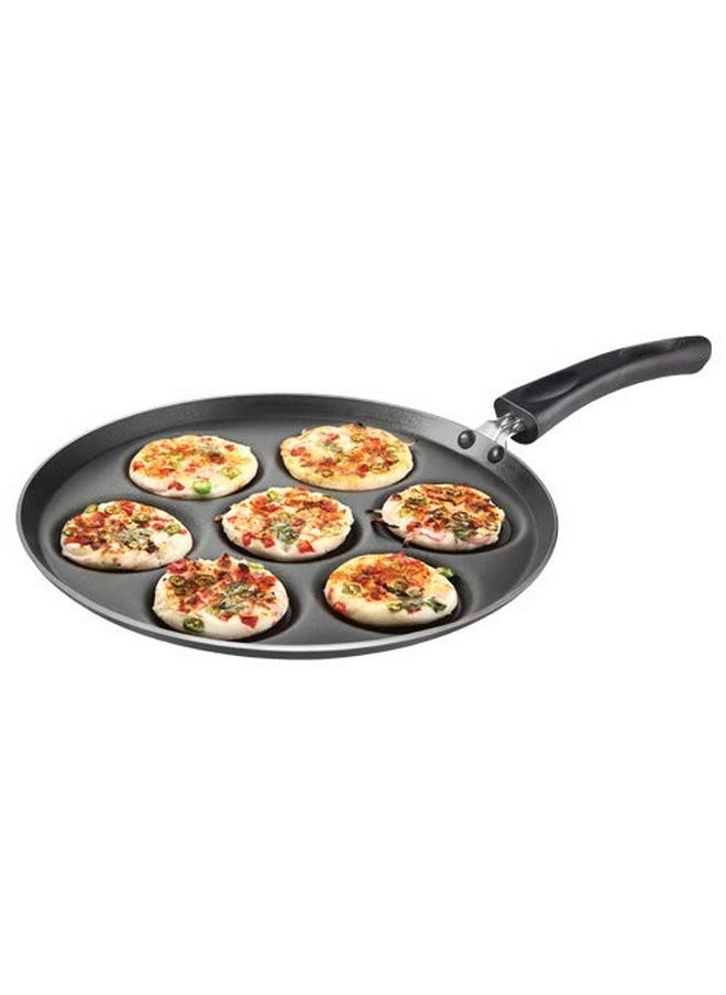 Premier Premier Non-Stick Aluminium Omni Uthappam Tawa, 28cm - Versatile Red Pan for Perfectly Cooking, Durable Non-Stick Coating, Even Heat Distribution, Ideal for Daily Use, Model 019622 