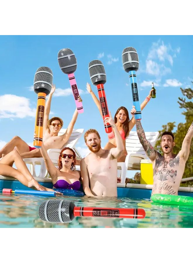 3pcs Inflatable Microphone Pool Floats For Stage Performance Beach Party Decor - Image 2