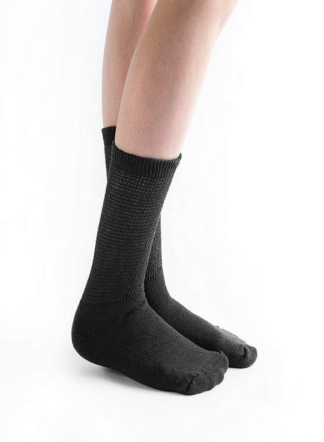 Doc Ortho Loose Fit Cotton Diabetic Socks for Men and Women, 3 Pairs, Crew - Image 1