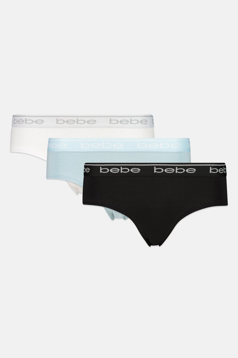 bebe Women 3 Pcs Brand Logo Bikini, Multicolor - Image 1